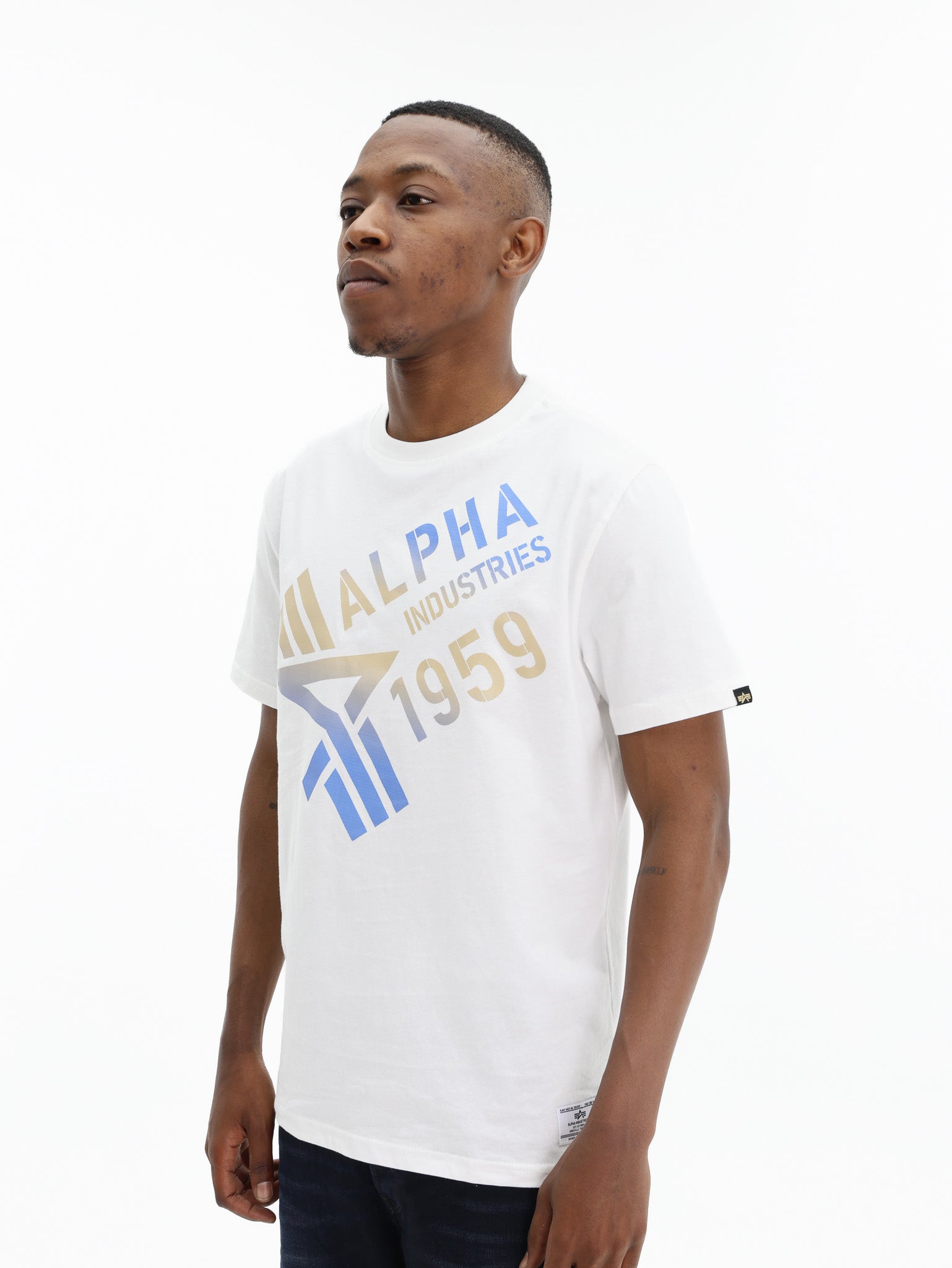 Alpha T-Shirt Gradient White